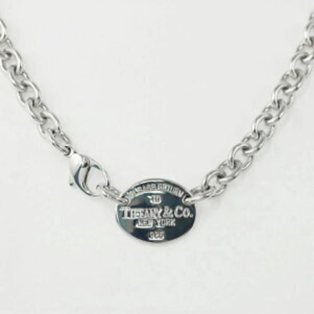 Tiffany Co Return to Tiffany Oval Chain Choker Necklace Silver